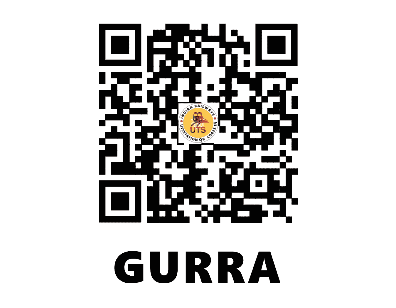 UTS QR Code for GURRA - GRO (WC - MADHYA PRADESH)